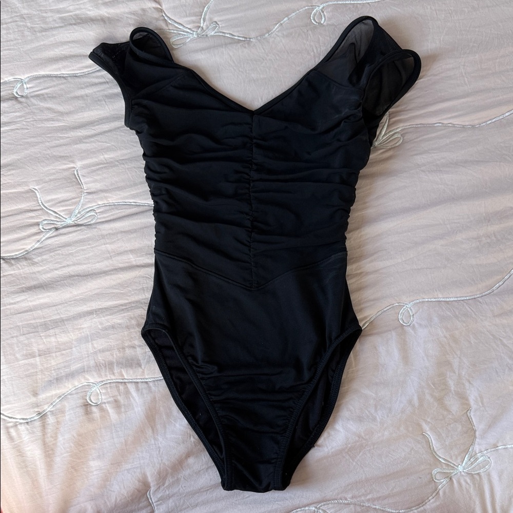 Black Ruched Bloch Leotard